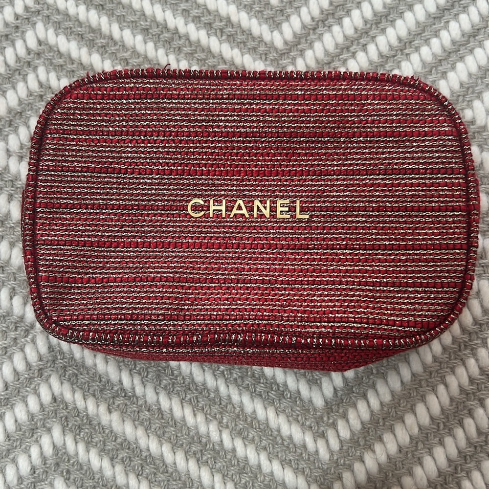 Chanel Pouch! Red/Gold - Brand New!